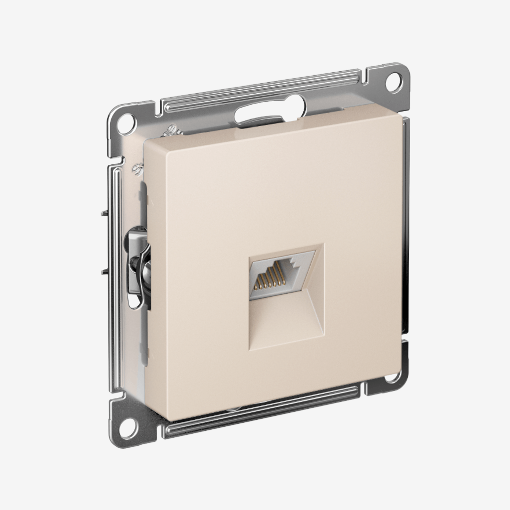 Розетка Systeme Electric AtlasDesign | компьютерная RJ45 кат. 6A, механизм, Бежевый
