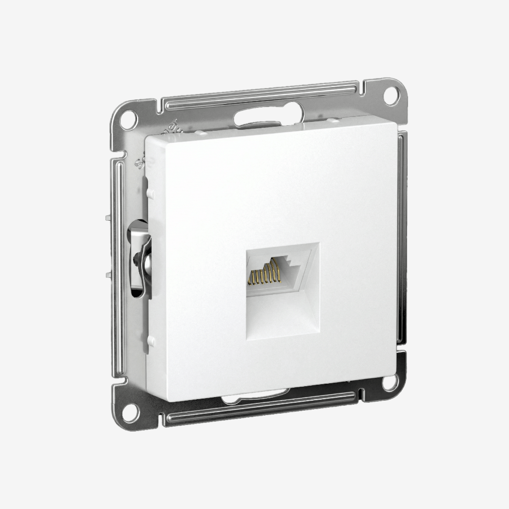 Розетка Systeme Electric AtlasDesign | компьютерная RJ45 кат. 6A, механизм, Белый